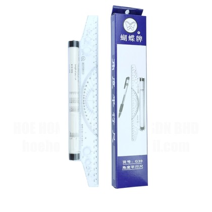 Butterfly Tech Scale Ruler Butterfly Brand Angle Protractor Round Scale Architect Illustrator ...