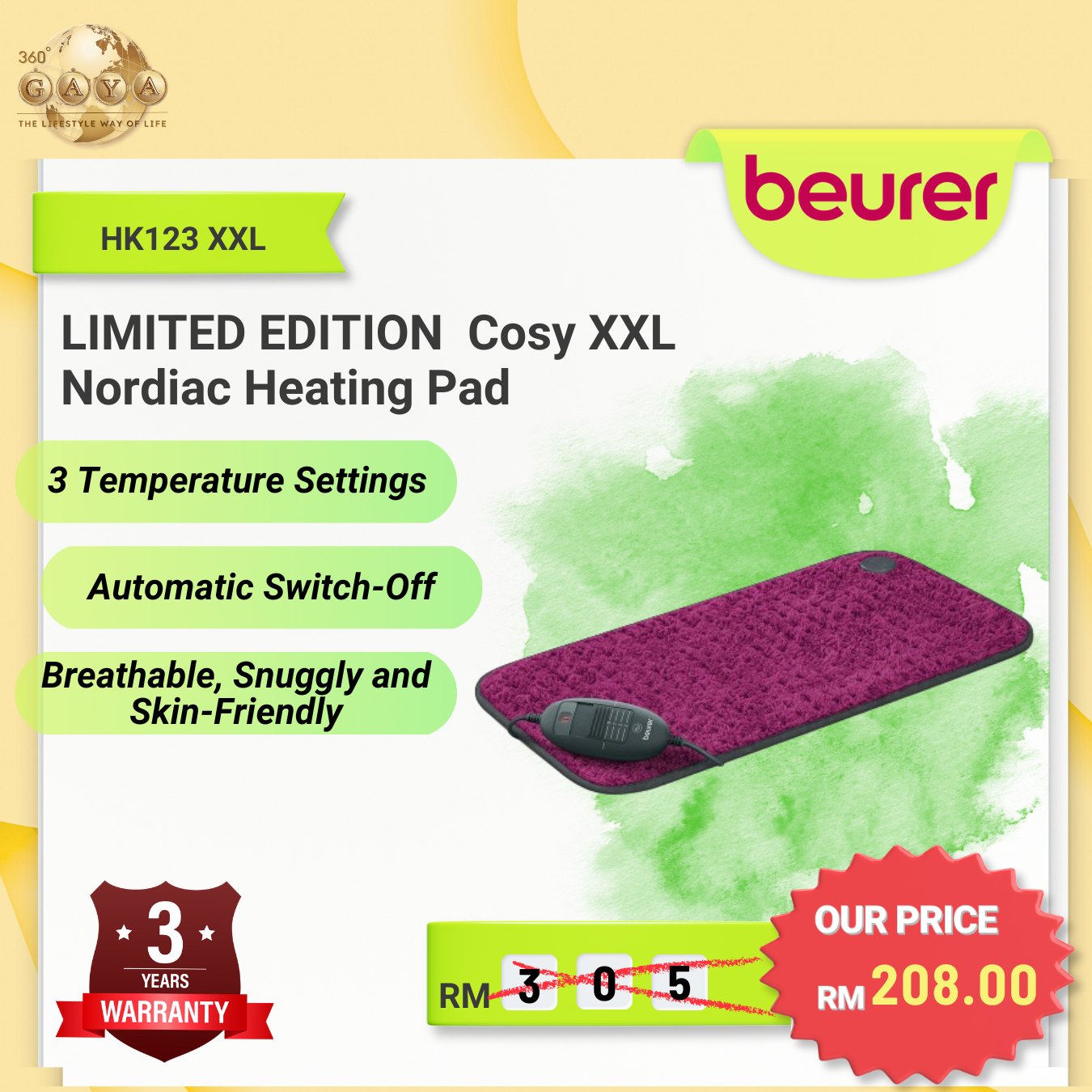 3 YEARS LOCAL WARRANTY] LIMITED EDITION BEURER Cosy XXL Nordiac