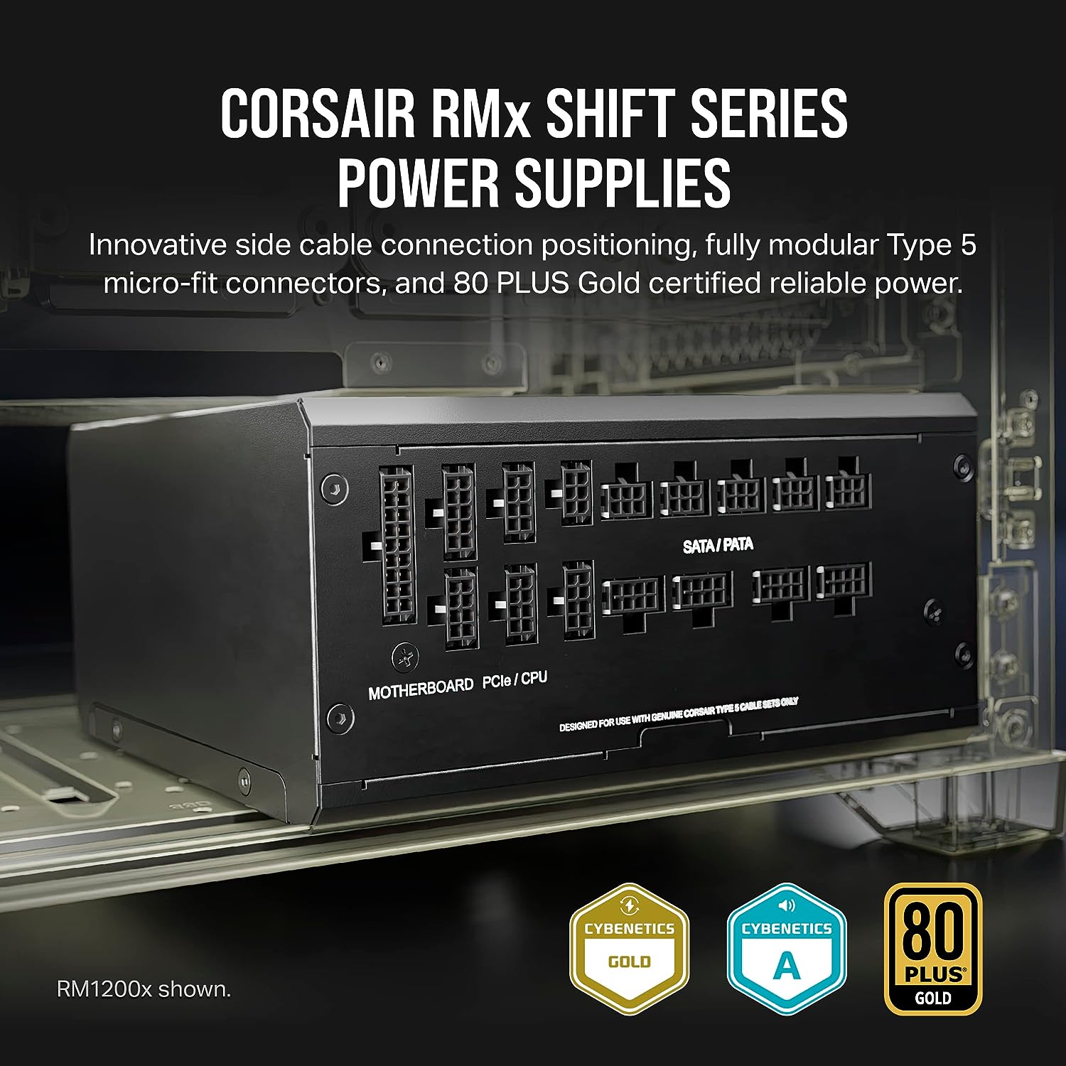 CORSAIR RMx Series™ RM1000x SHIFT — 1000 Watt 80 PLUS Gold Fully