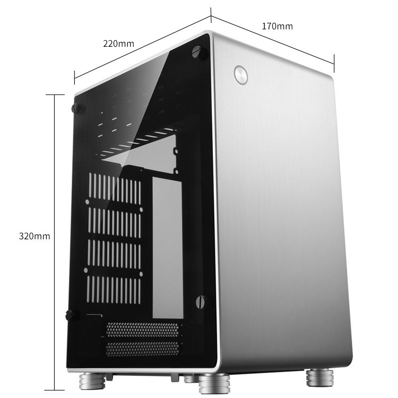 PCケース JONSBO U1 PLUS シルバー Mini-ITX