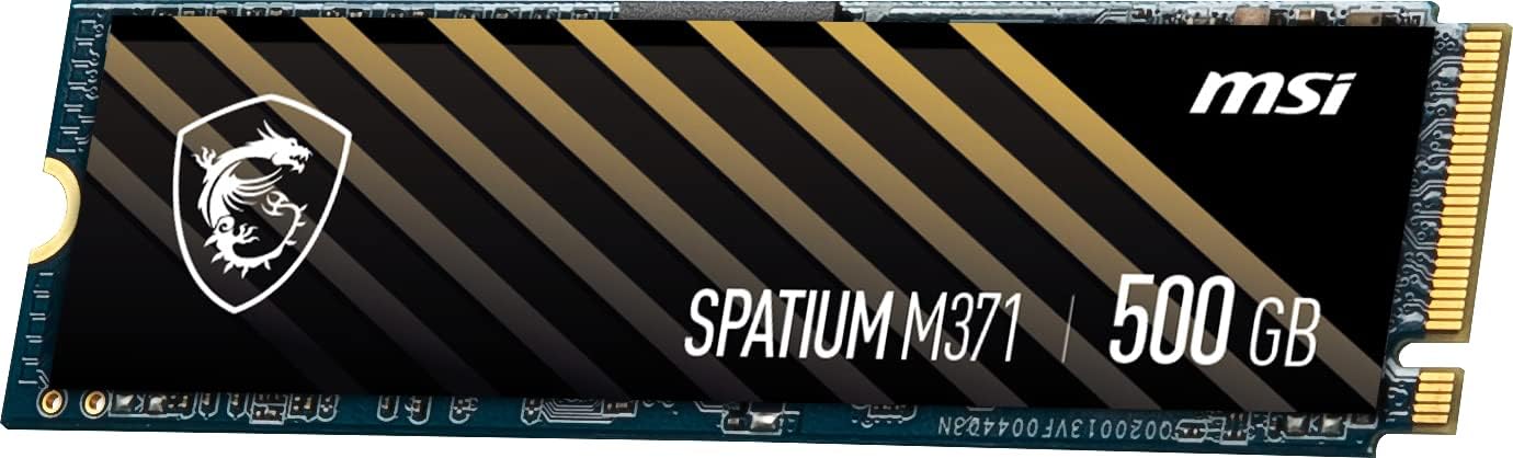 MSI SPATIUM M371 NVMe M.2 500GB - PCIe 3x4 NVMe M.2 Internal Solid