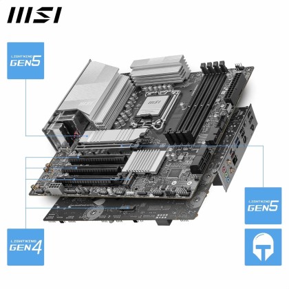 MSI PRO B860-P WIFI Motherboard - ATX With DDR5, PCIe 5.0, Wi-Fi 7