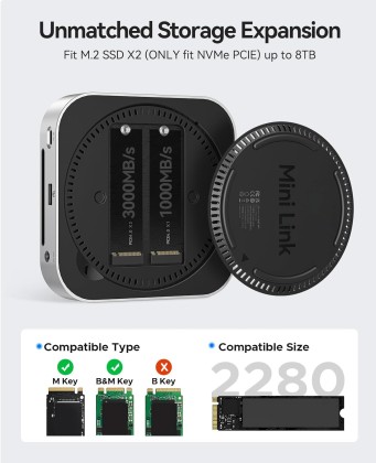 ORICO Minilink 7 in 1 Dock with M.2 SSD Enclosure for Mac Mini M4