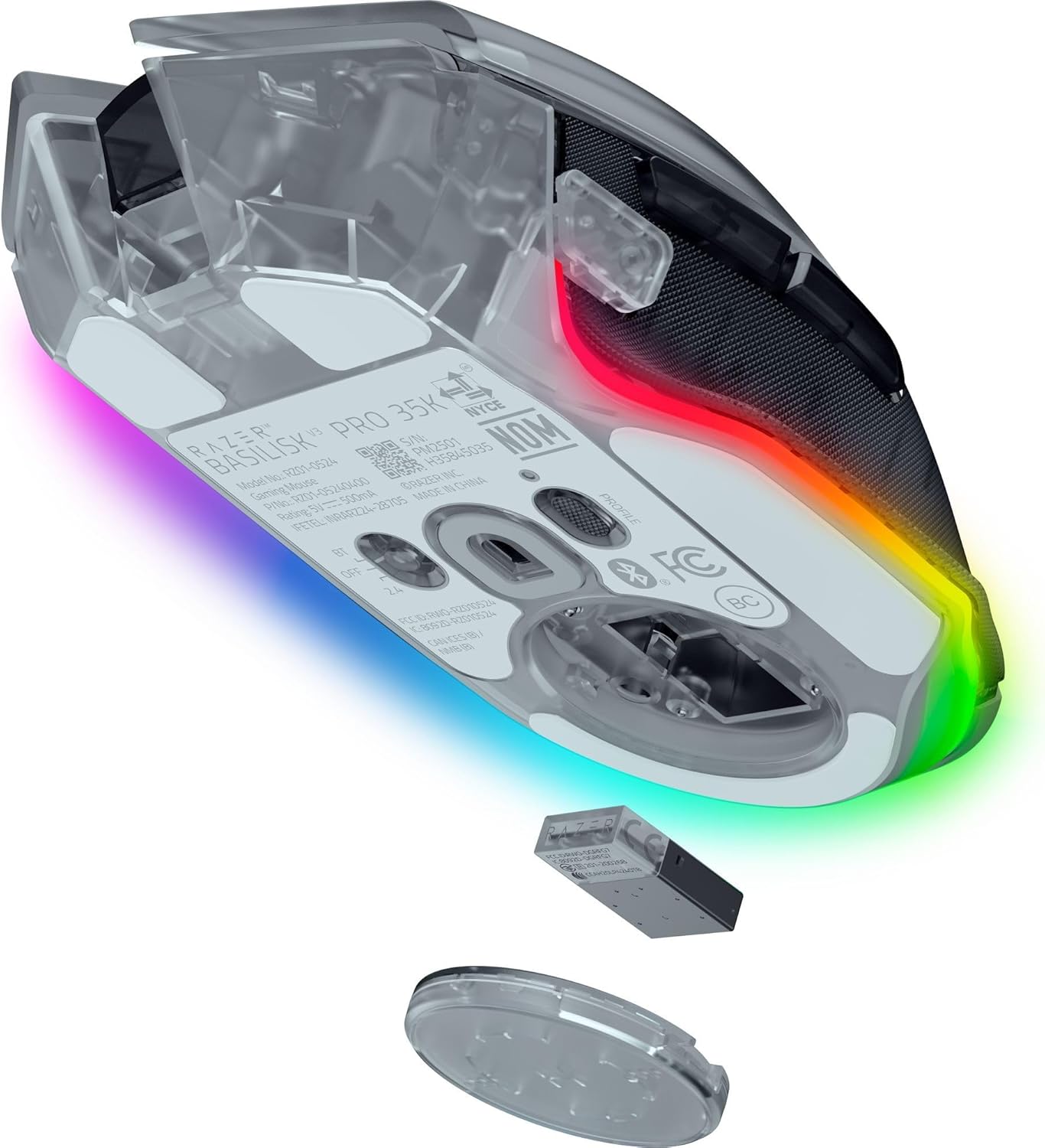 Basilisk V3 Pro 35K - Phantom White (Optical MS Switches Gen-3, On