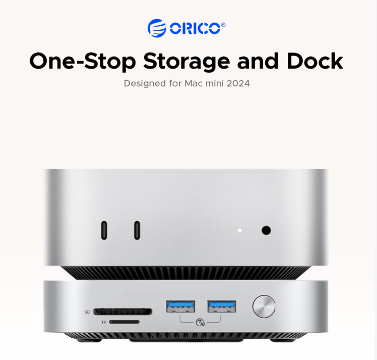 ORICO Minilink 7 in 1 Dock with M.2 SSD Enclosure for Mac Mini M4