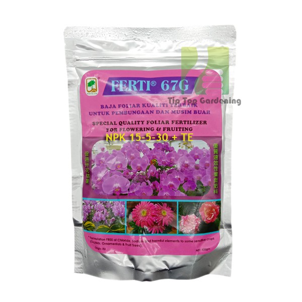 400G FERTI 63G / FERTI 67G SPECIAL QUALITY FOLIAR FERTILIZER NPK 20-20-20 + TE / NPK 15-5-30 + TE