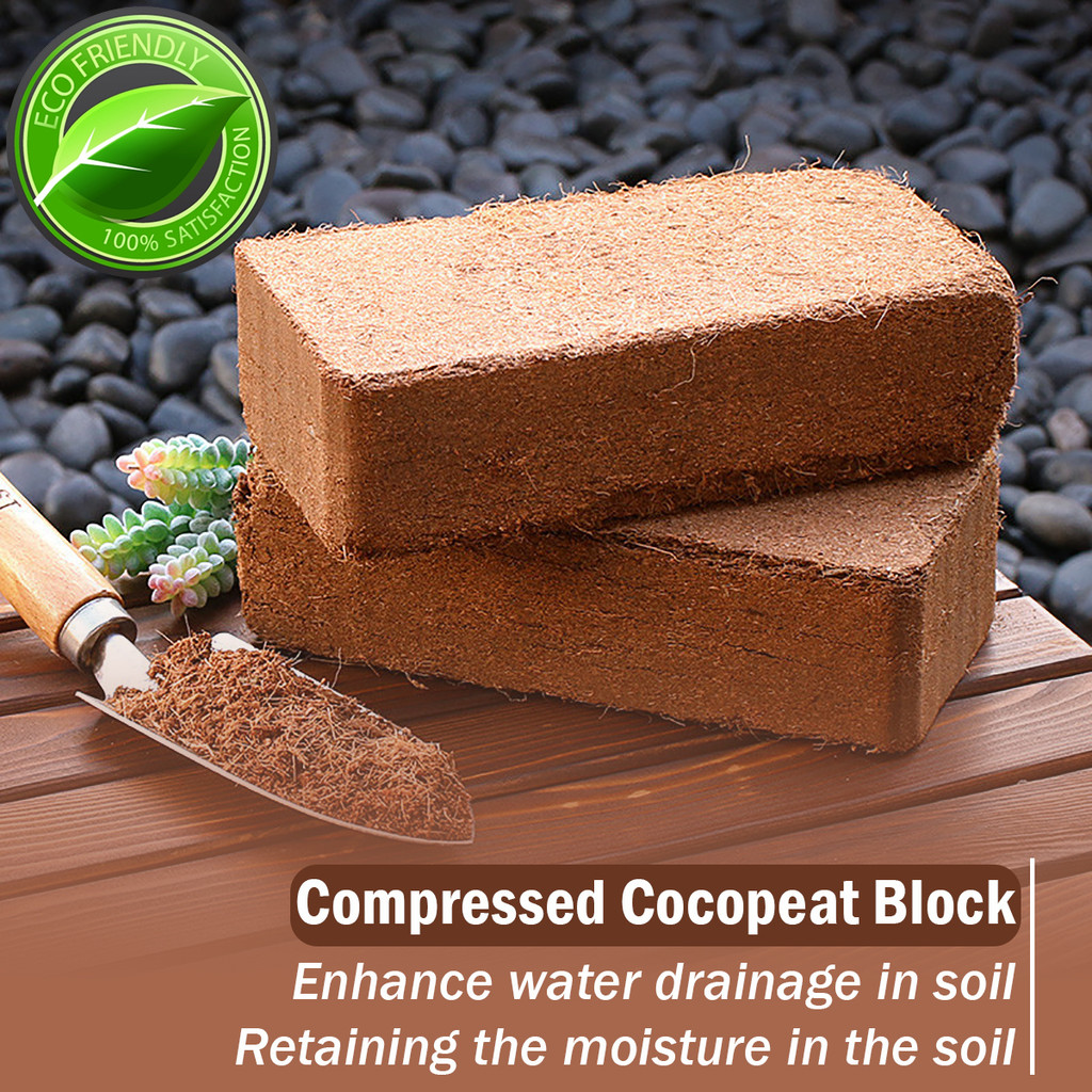 4.5kg Cocopeat Block Premium Coir Coco Peat Compressed Cocopeat Brick Garden Soil Bongkah Sabut Kela