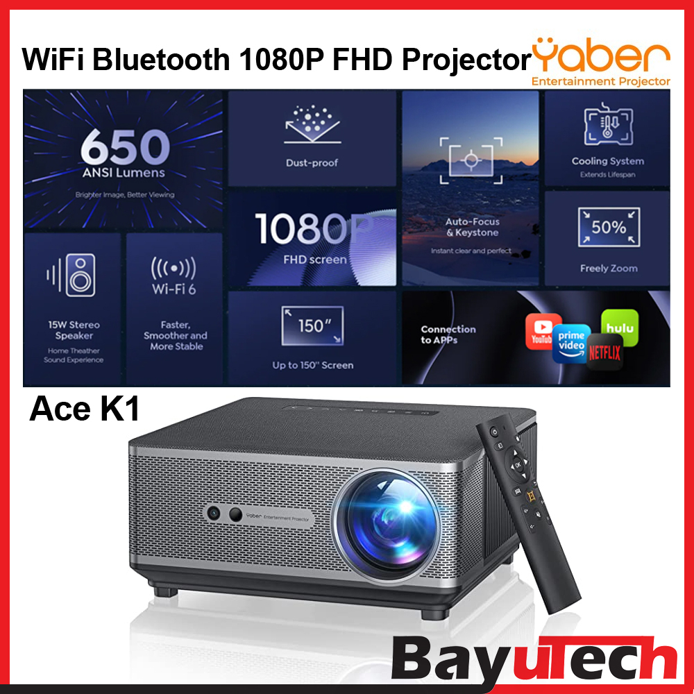 YABER V6 affordable Wi-Fi Bluetooth portable projector | BayuTech