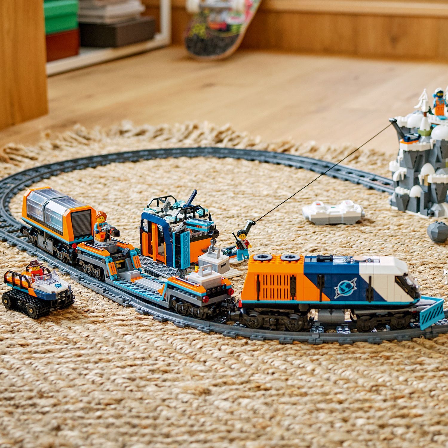 lego city blue train