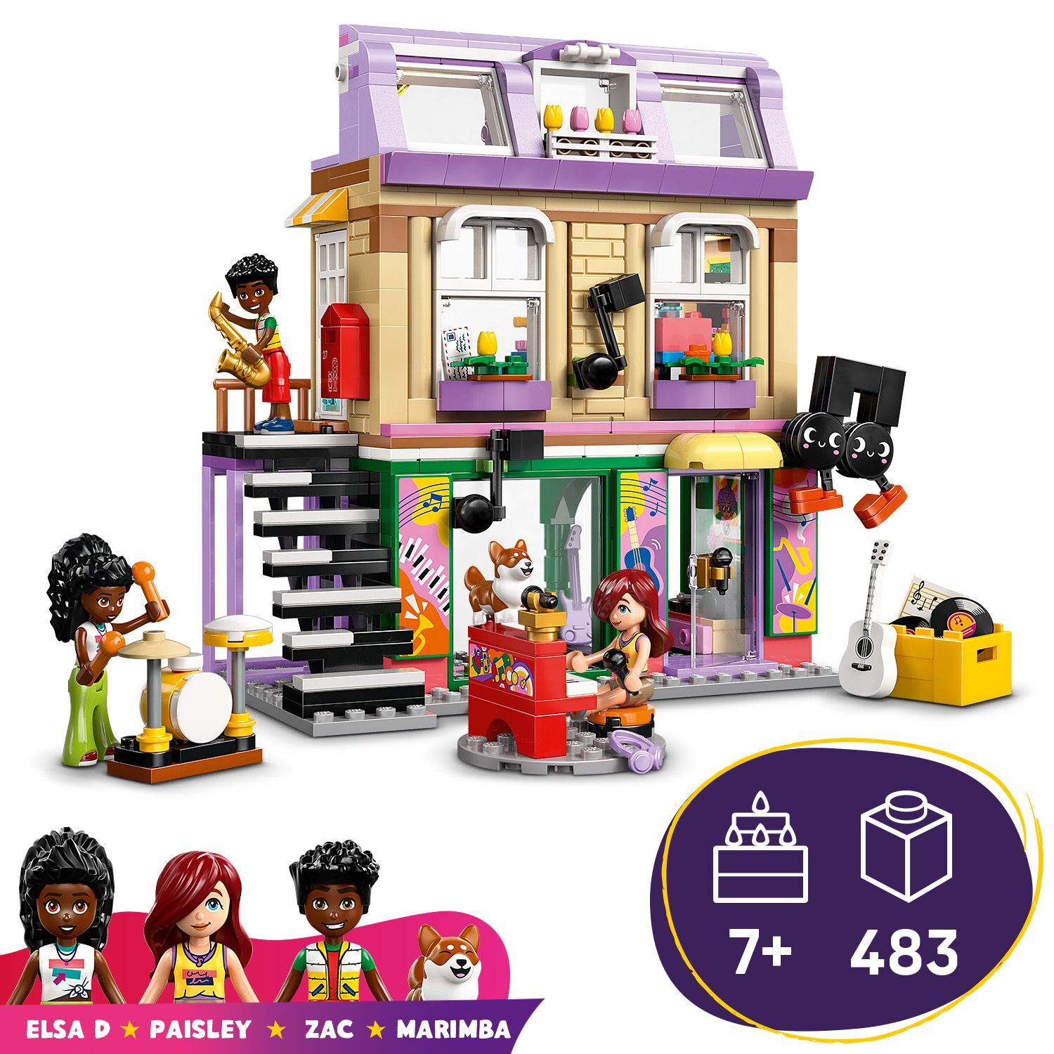 LEGO 42653 Friends Music Store & Apartment Building Toy Set