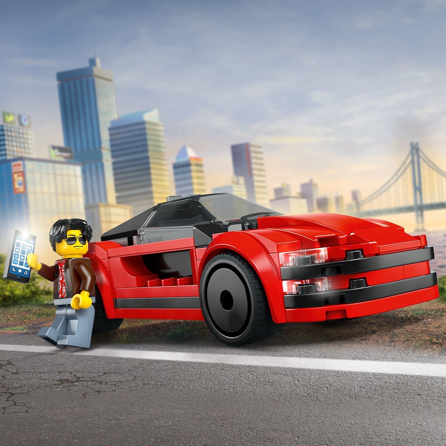LEGO 60448 City Red Sports Car Building Toy Set (109 Pieces)