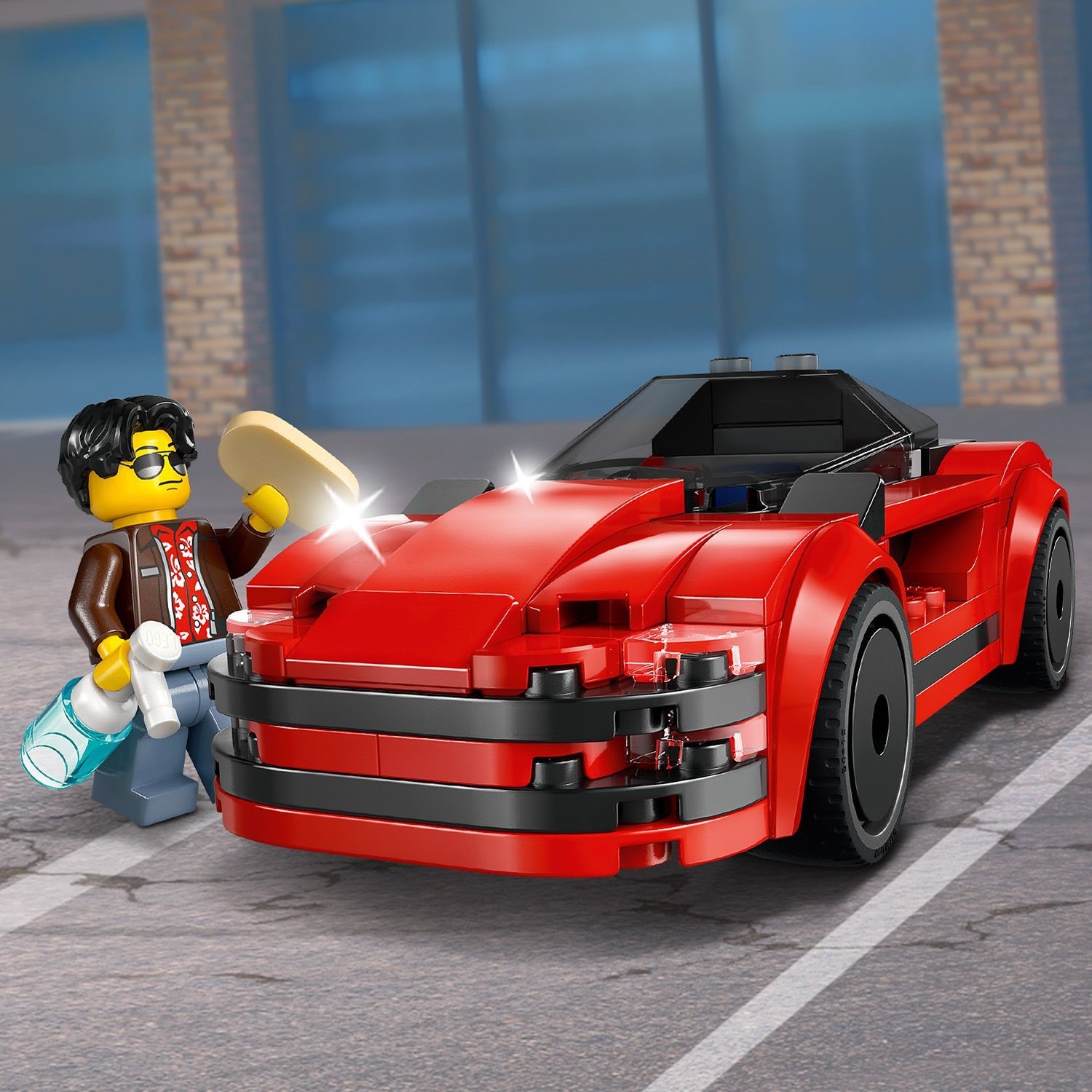 LEGO 60448 City Red Sports Car Building Toy Set (109 Pieces)