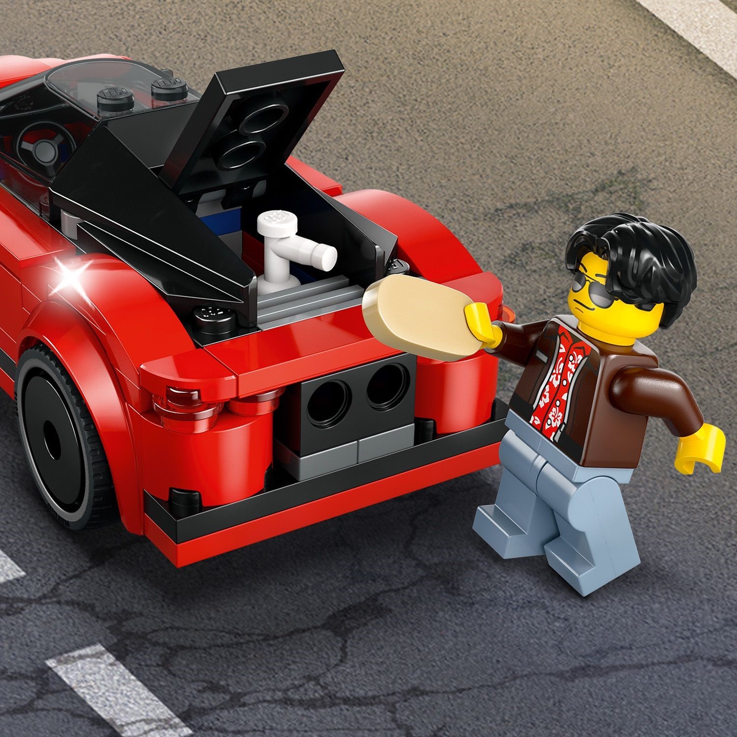 LEGO 60448 City Red Sports Car Building Toy Set (109 Pieces)