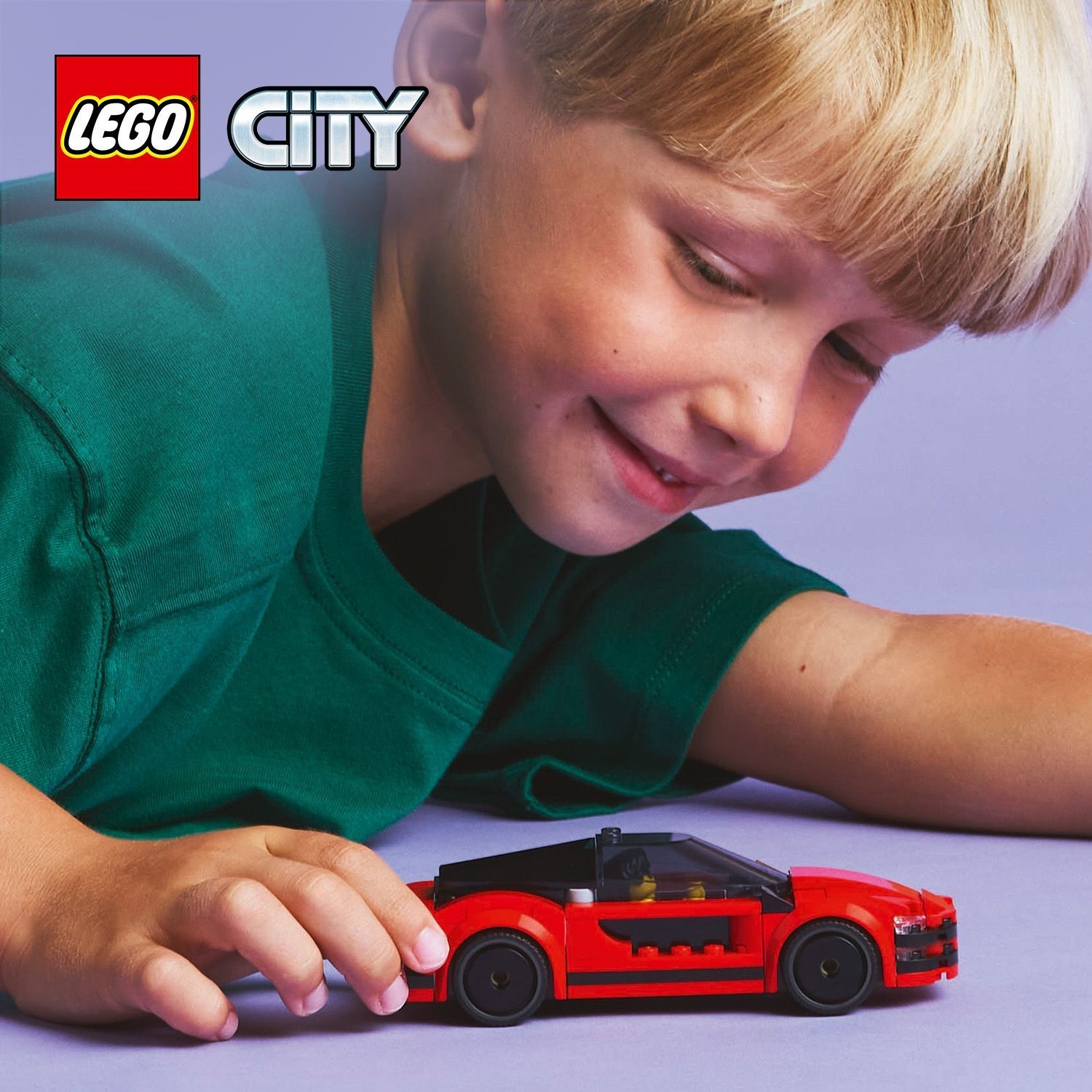 LEGO 60448 City Red Sports Car Building Toy Set (109 Pieces)