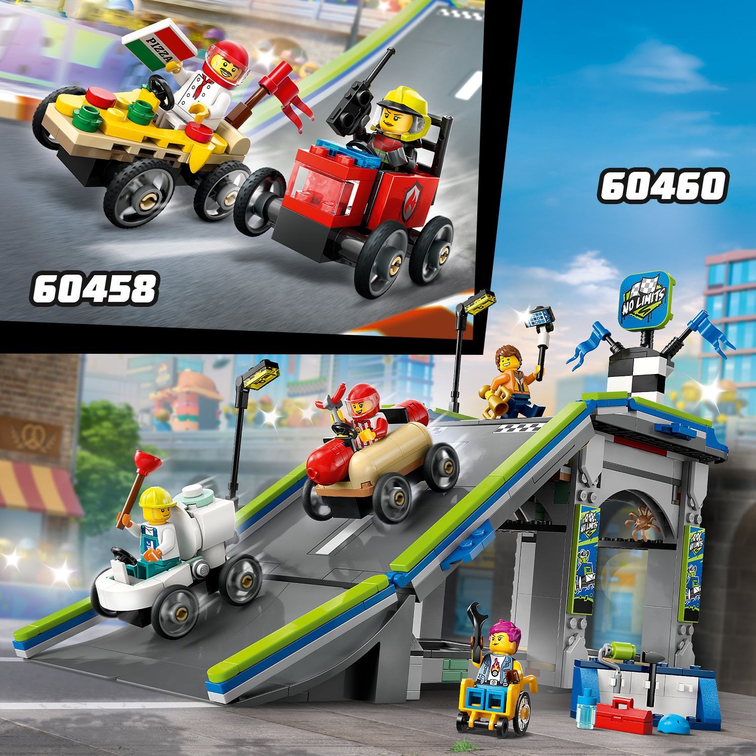 LEGO 60459 City Airplane vs. Hospital Bed Race Car Pack Building Toy ...