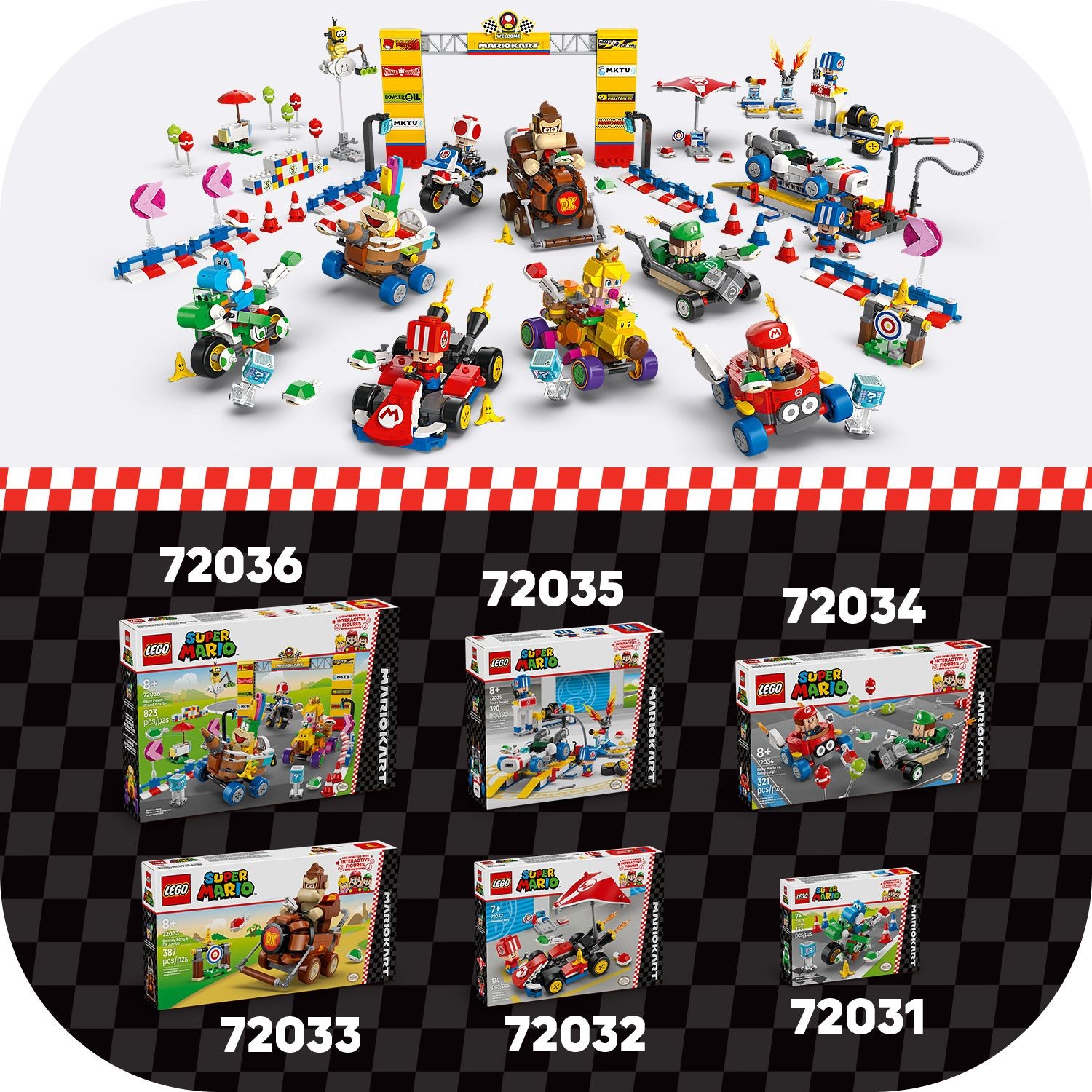 LEGO 72036 Super Mario Kart – Baby Peach & Grand Prix Set Building