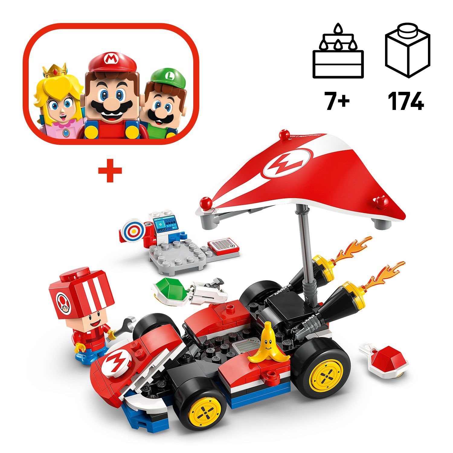 LEGO 72032 Super Mario Kart – Standard Kart Building Toy Set (174 Pieces)