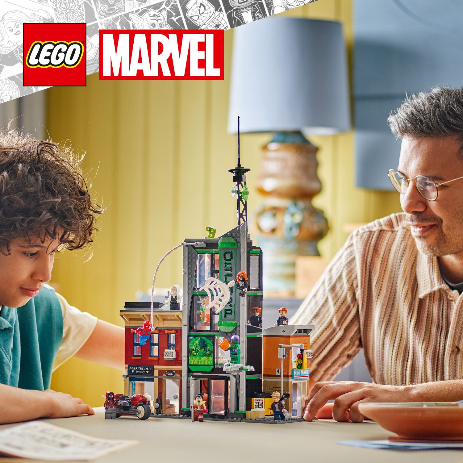 LEGO 76324 Marvel Super Heroes Spider-Man vs. Oscorp Building Toy Set