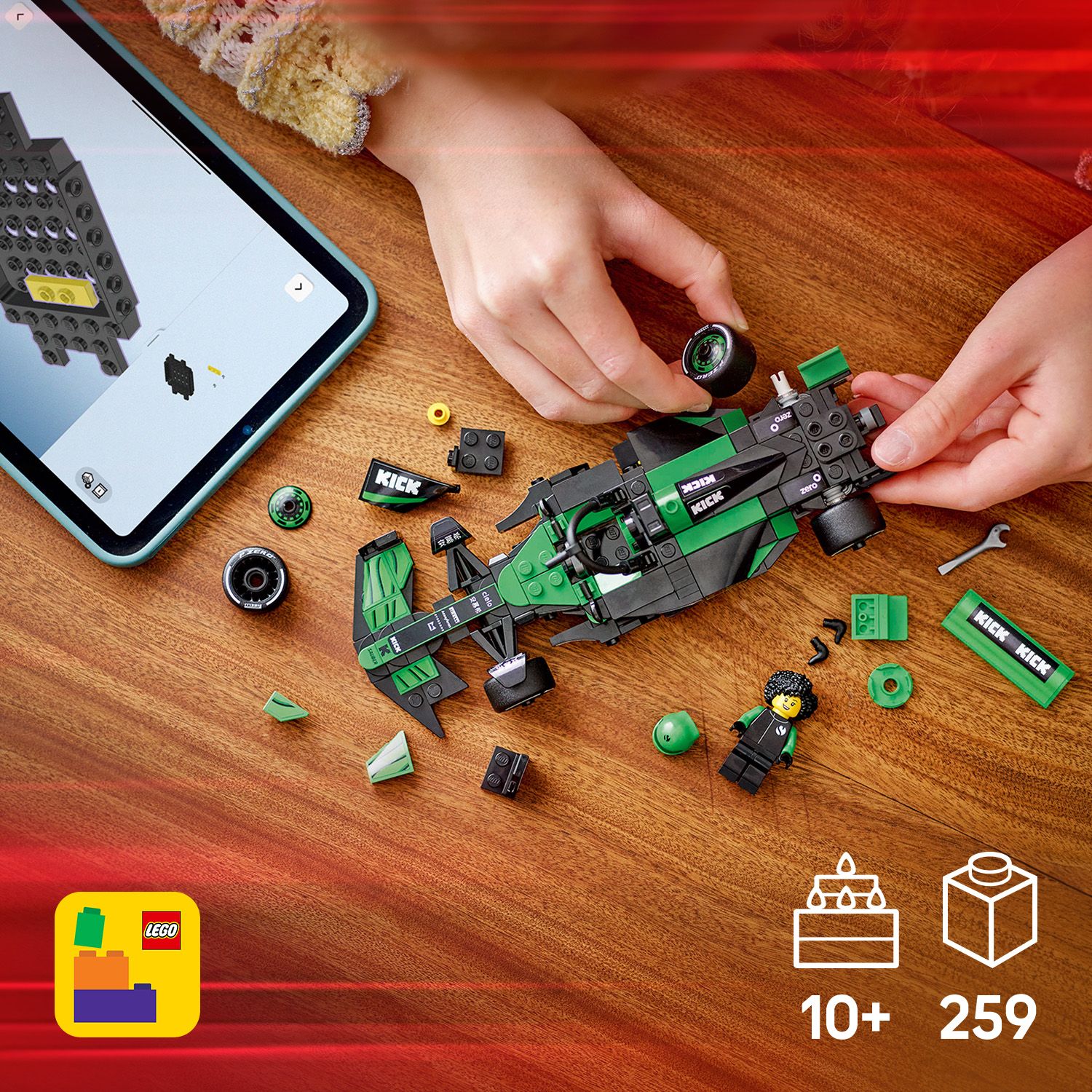 LEGO 77247 Speed Champions KICK Sauber F1 Team C44 Race Car