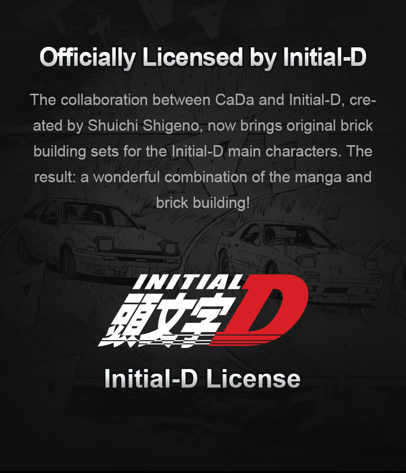 CaDA Initial D Figure Takumi Fujiwara C55001W Block Toy Set