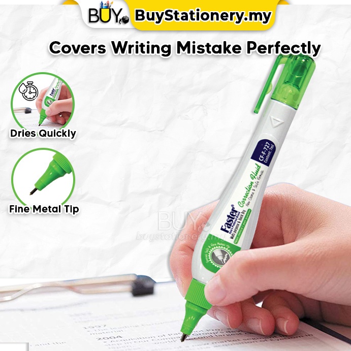Faster 5ml / 7ml Liquid Paper Correction Pen Fluid Metal Tip (1s/PCS