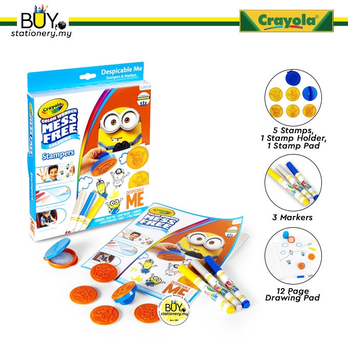 Crayola Color Wonder Mess Despicable Me Minion Stampers & Markers