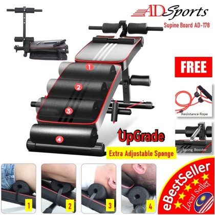 ADSports AD-178 Home Fitness Gym Foldable Sit Push Ups Supine 