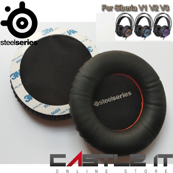 EAR PAD FOR STEELSERIES SIBERIA V1 V2 V3 BLACK/ORANGE Castle