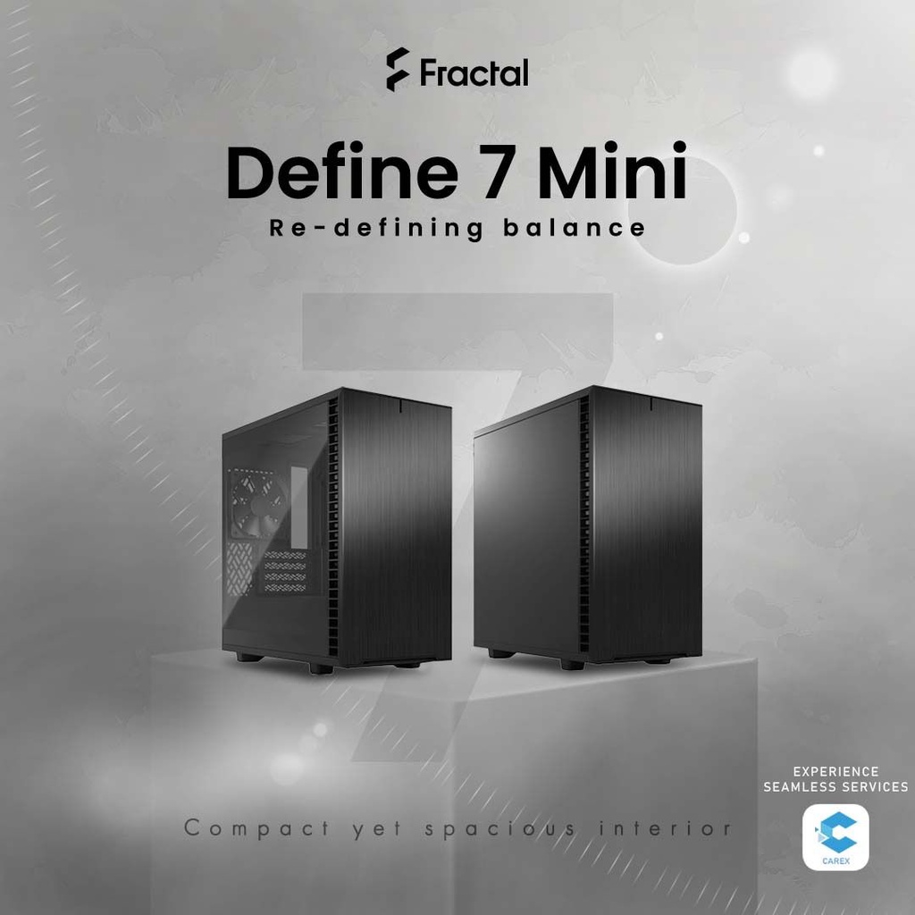 Fractal Design DEFINE SOLID COMPACT MINI NANO Black TG