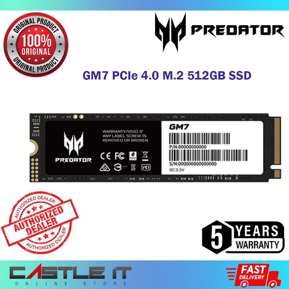Acer Predator GM7000 GM7 GM6 GM3500 M.2 NVMe SSD 4TB 2TB 1TB 512GB