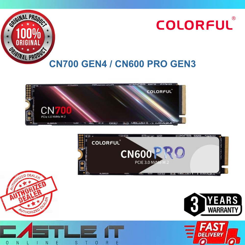 Colorful CN700 GEN4 / CN600 PRO 512GB / 1TB M.2 2280 NVMe PCle