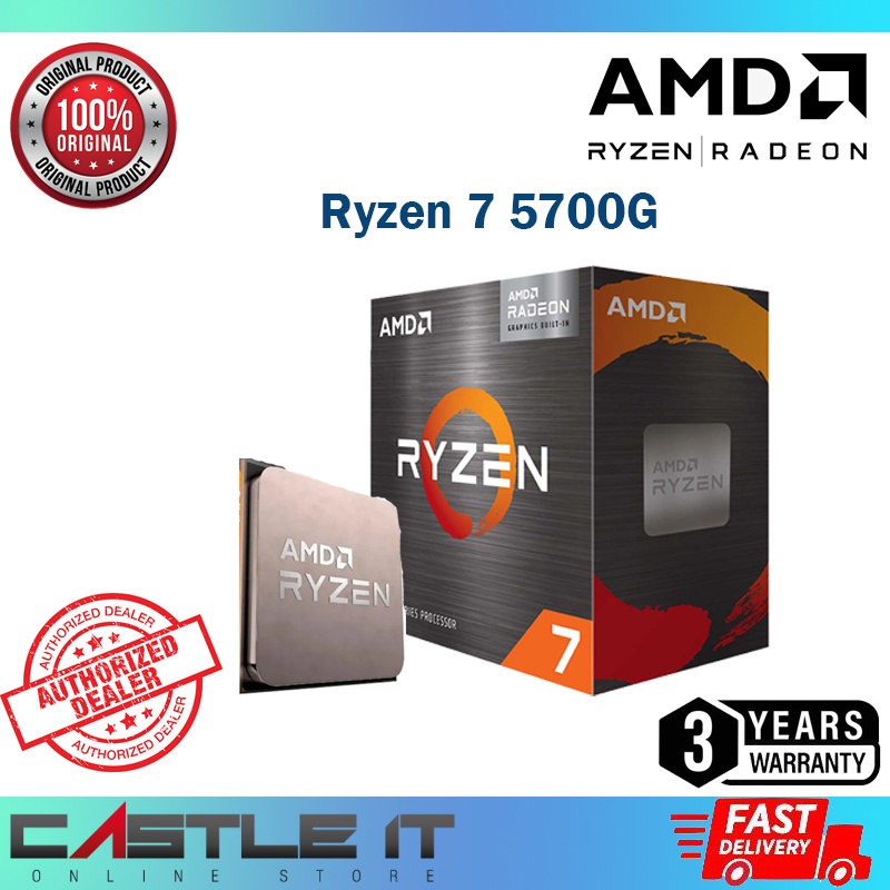 AMD Ryzen 7 5800X 5700X 5700G 5700 AM4 Desktop Processor | Castle