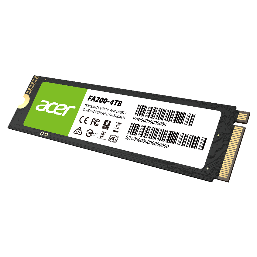 内蔵型SSD acer FA200 4TB SSD Acer FA200 4TB NVME GEN4 SSD FA200-4TB PS5 Compatible Solid State