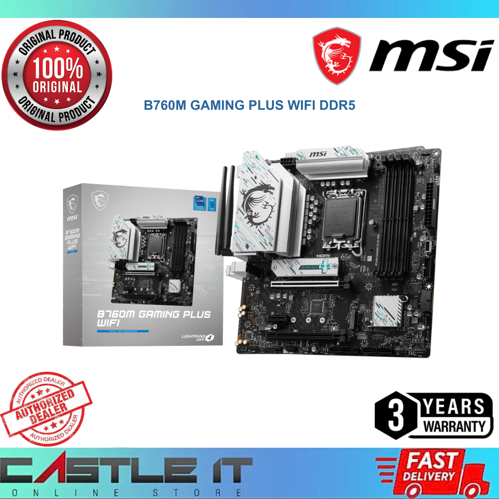 MSI B760M GAMING PLUS WIFI DDR5 D5 Motherboard Intel LGA1700