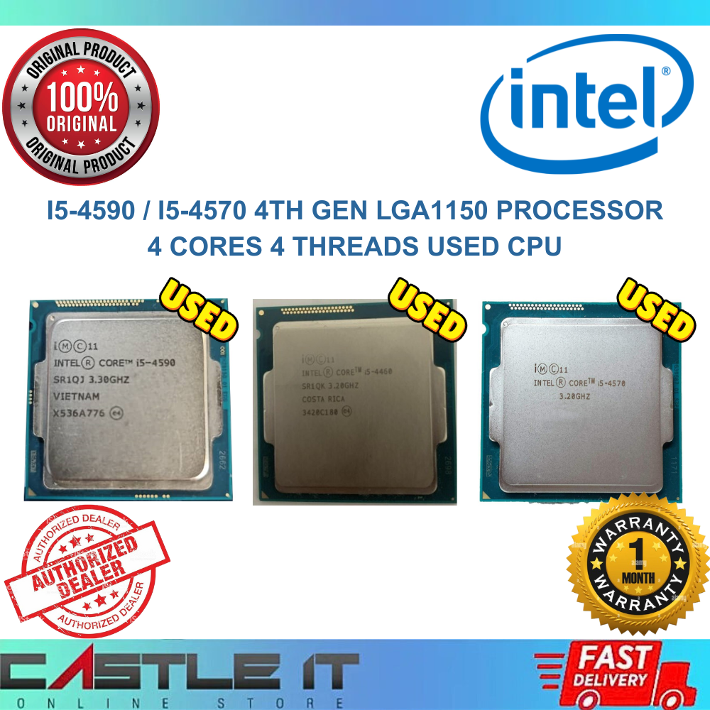 Intel Core i5-4590 / i5-4570 4th Gen LGA1150 4C4T Used CPU