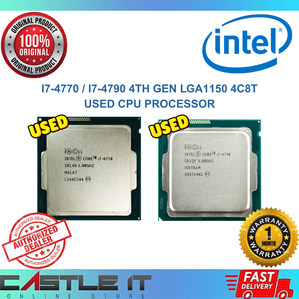Intel Core i7-4770 i7-4790 LGA1150 4th Gen 4C8T Used CPU Processor