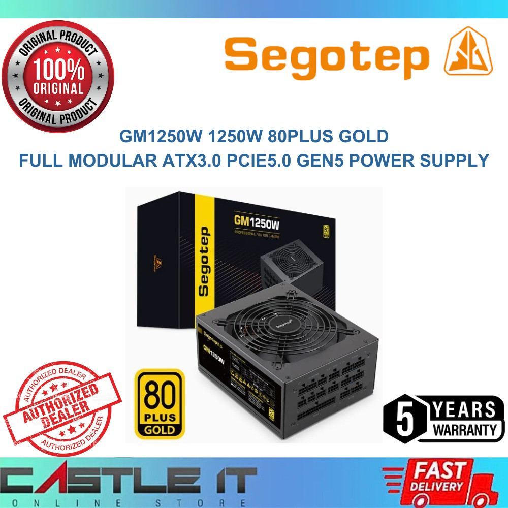 Segotep GM1250W 1250W 80PLUS Gold Full Modular ATX3.0 PCIe5.0 Gen5