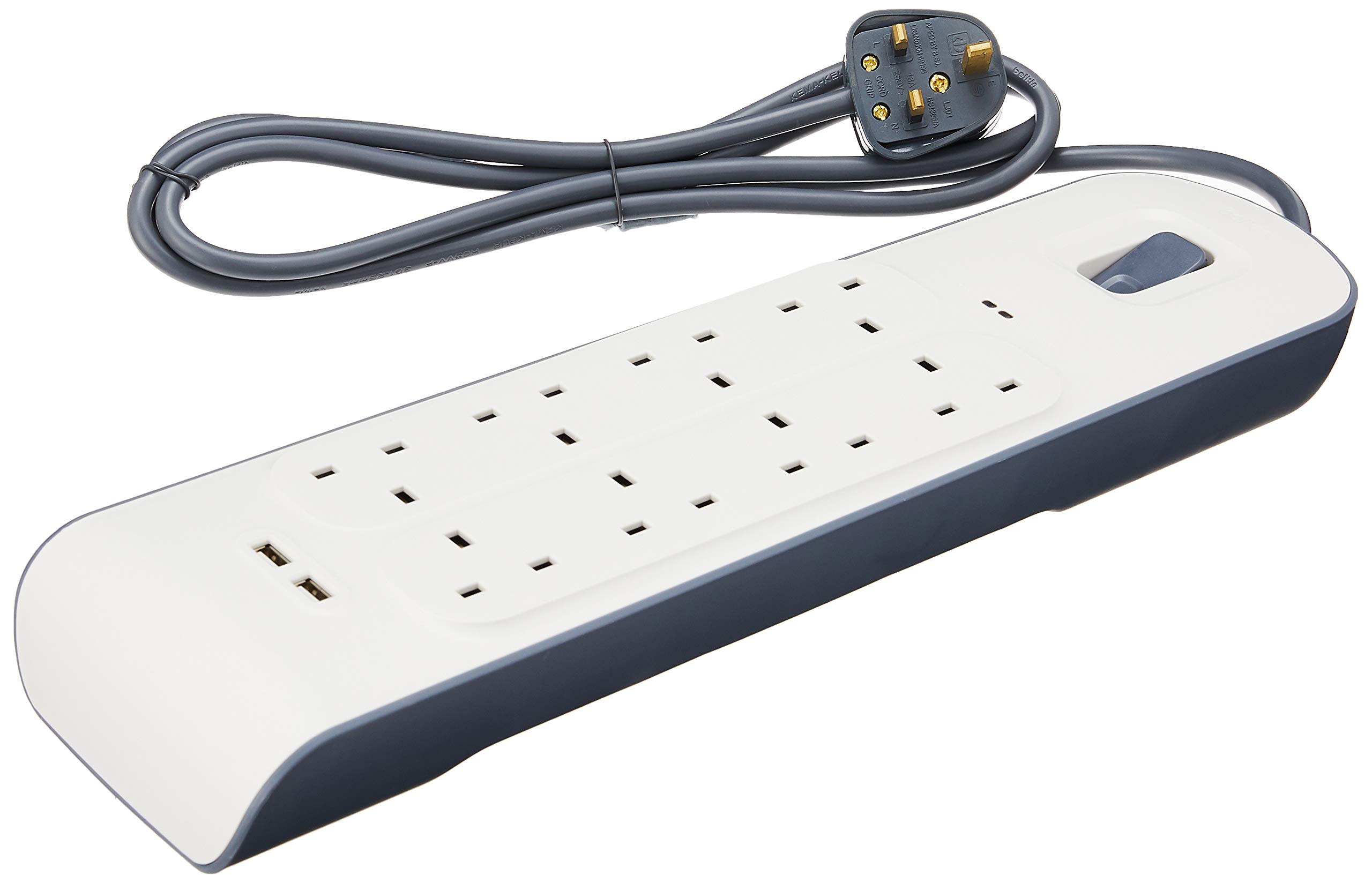 BELKIN BSV804SA2M EXTENSION SOCKET SURGE PROTECTOR PLUGS WITH