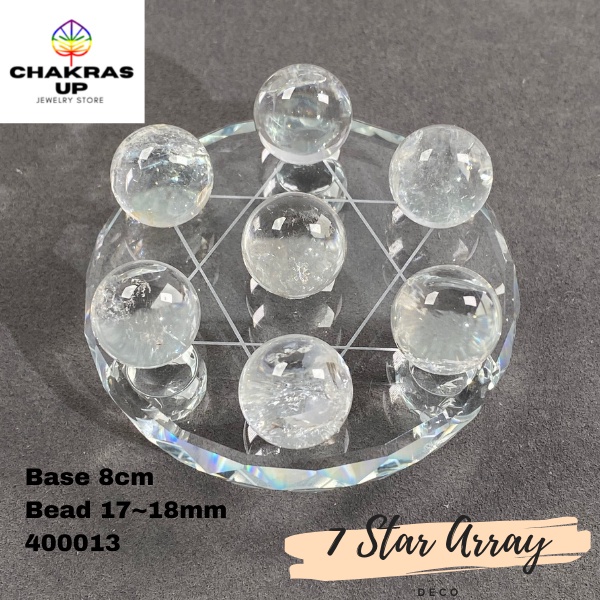 Natural Clear Quartz 7 Star Array (天然白水晶球七星阵