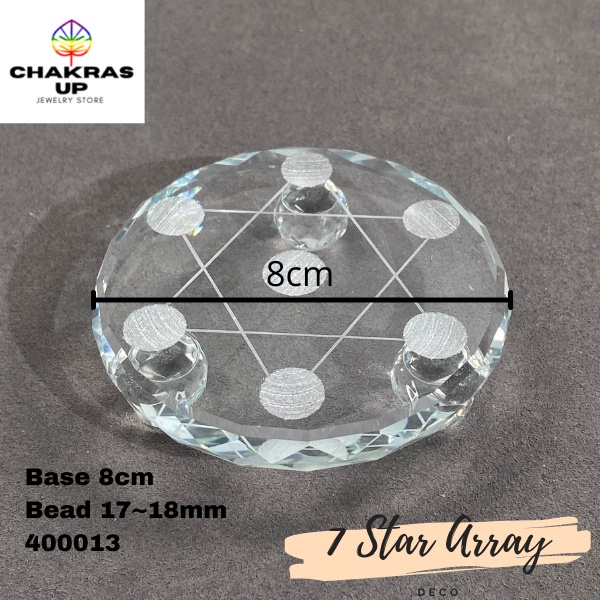 Natural Clear Quartz 7 Star Array (天然白水晶球七星阵) | Chakrasup