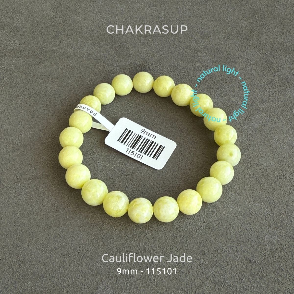 ACTUAL UNIT】Natural Cauliflower Jade Bracelet w/Cert (天然菜花 