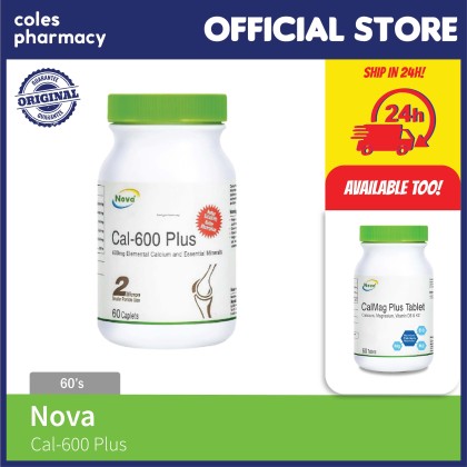 Calnova Plus Nova Cal-600 Plus 60's | Coles Pharmacy Malaysia | Coles Pharmacy Malaysia
