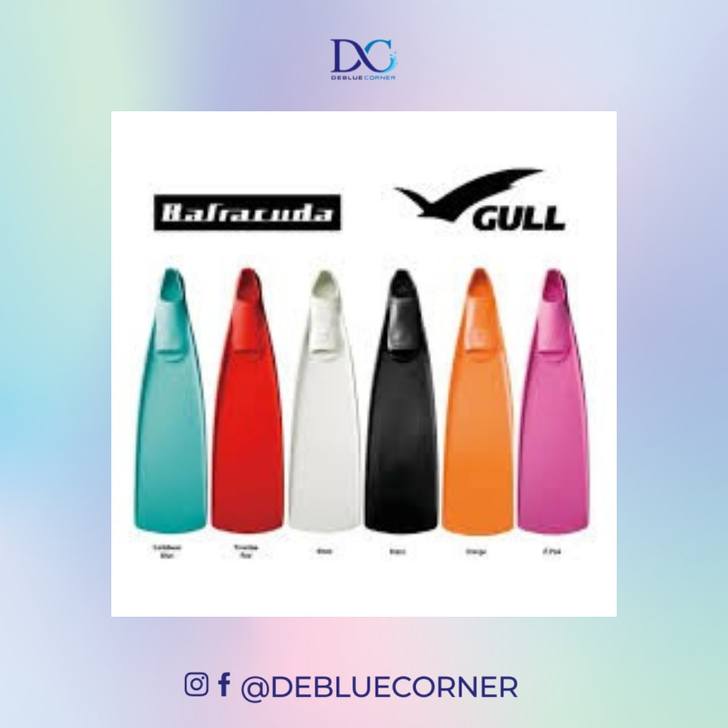 GULL Barracuda Pro Fins (Scuba Diving) 100% Authentic