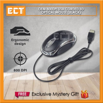 OEM 800DPI USB Corded 3D Optical Mouse (Black) | ECT Online | Malaysia ...