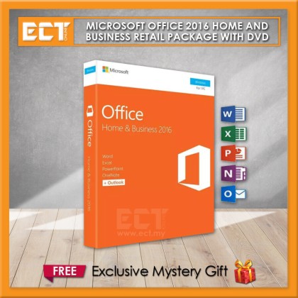 Genuine Microsoft Office 2016 Home and Business Retail Package with DVD ...