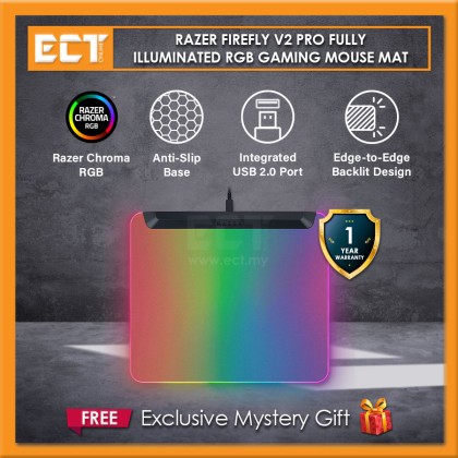 Razer Firefly V2 Pro Fully Illuminated RGB Gaming Mouse Mat (RZ02 ...