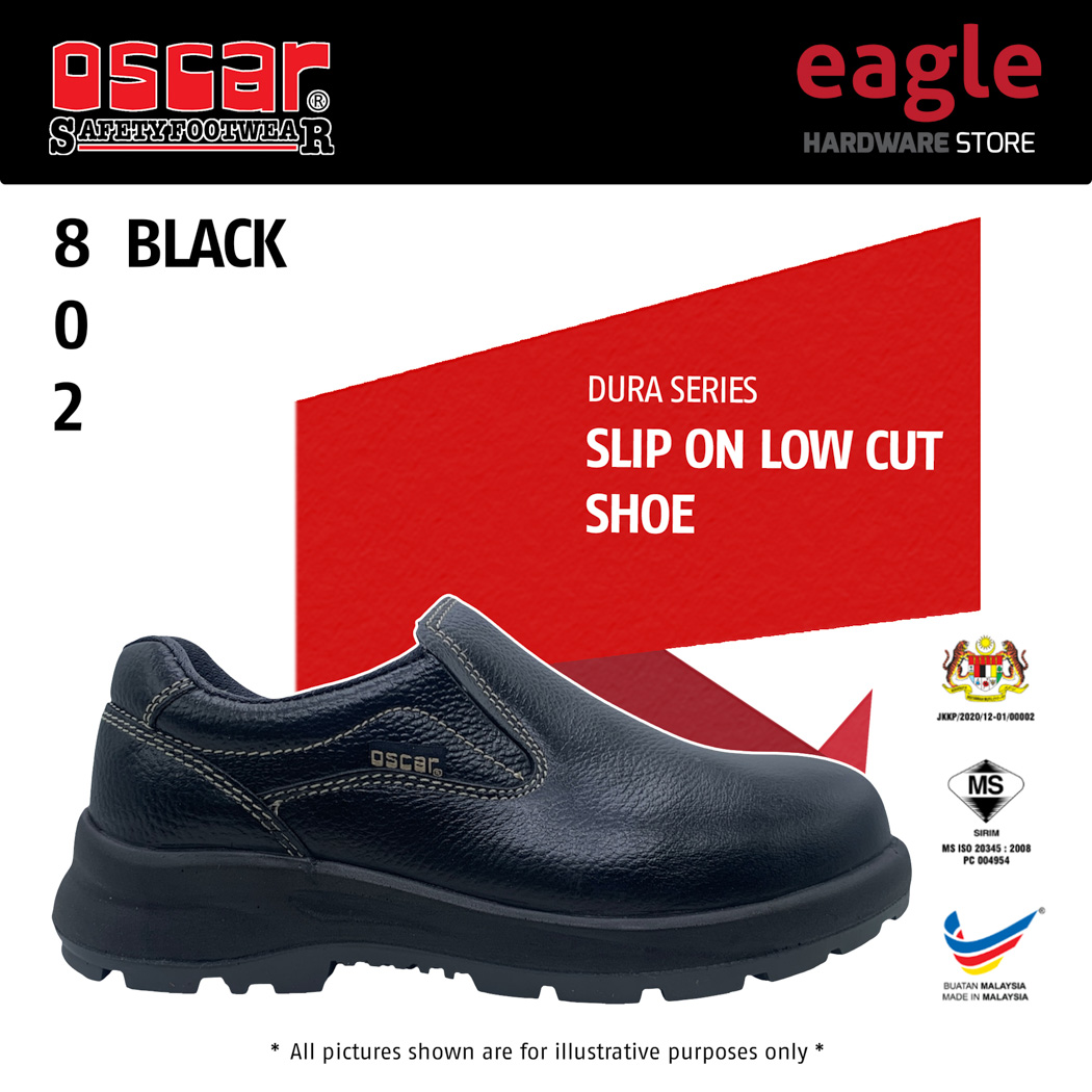 Model 802 Oscar 802 Slip On Low Cut Safety Shoe, Black | Eagle Hardware Store