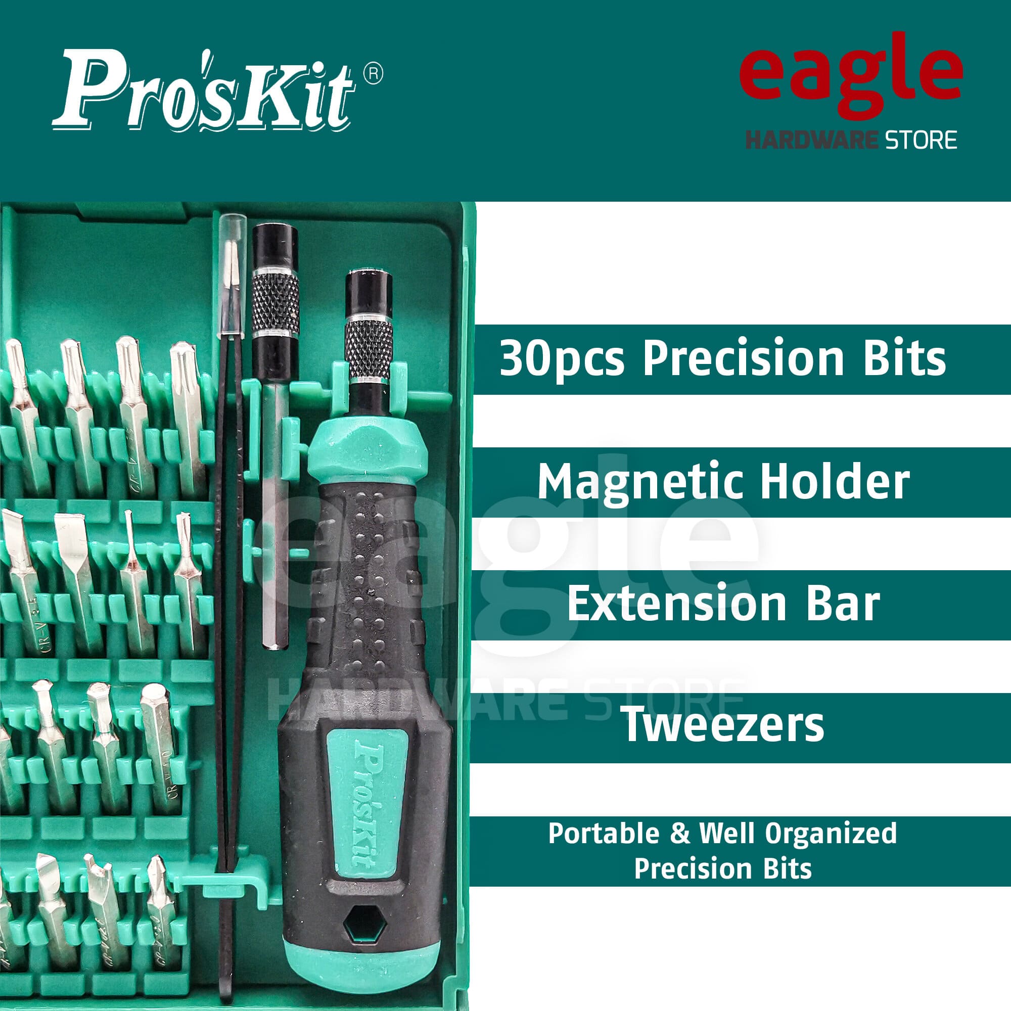 Pro'sKit SD-9828 Schraubendreher-Set – Ergonomischer Griff, Mehrfarbig
