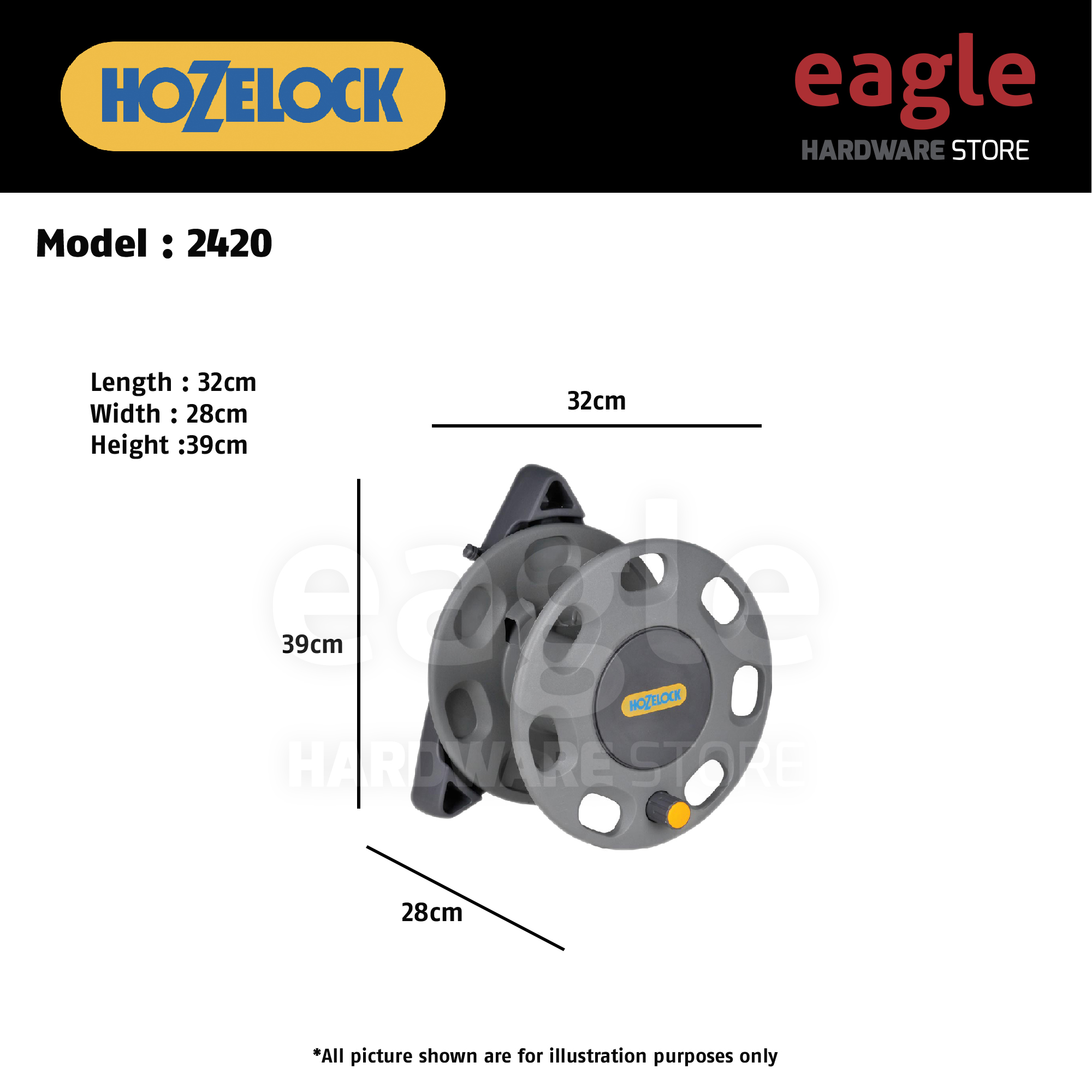 hozelock 2420 wall mounted
