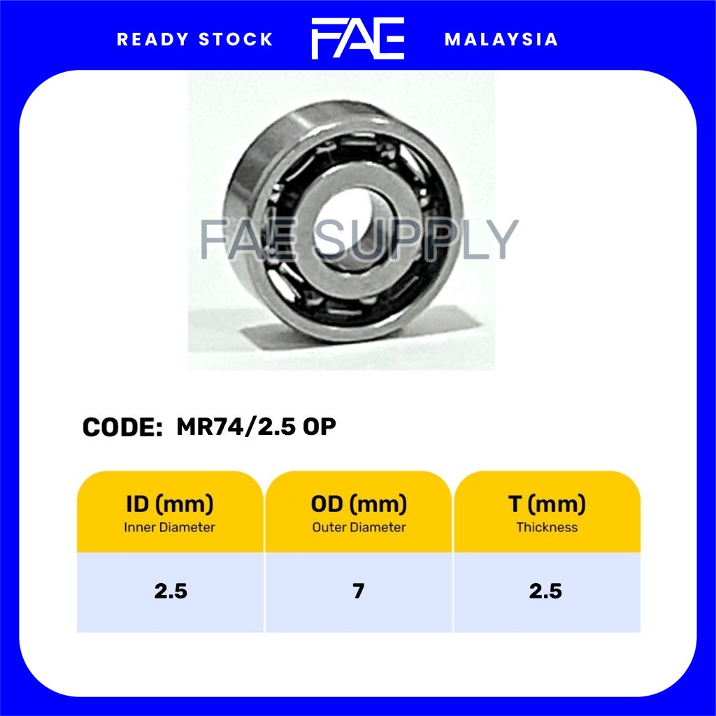 Bearing MR74 ZZ 4x7x2.5mm MR74K1.6 OP 4x7x1.6mm MR74K2 OP 4x7x2mm